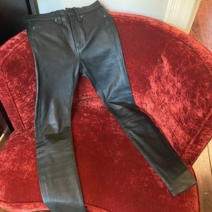 Genuine leather pants